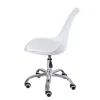Cadeira com rodízios Tulipa Leda Office escritório Branco - Imagem 2