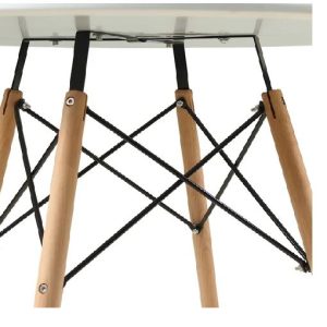 Alternative view of Conjunto de Jantar Mesa Eiffel 120cm Branca + 6 Cadeiras Eiffel DKR Brancas