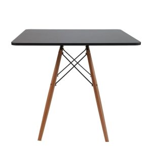 Alternative view of Conjunto Mesa Jantar Quadrada Eiffel 80cm Preto MDF + 4 cadeiras Charles Eames