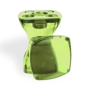 Banqueta Petisqueira Verde Clara Translúcida Multiuso Design Moderno Mesa Lateral Apoio Decorativo Para Piscina Jardim Varanda Sala