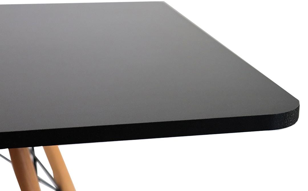 Mesa de Jantar Eiffel Quadrada Charles Eames DKR Pé Palito 80x80cm Preto - Imagem 2
