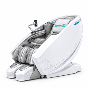 Cadeira de Massagem 4D Inteligente com Aquecimento, Bluetooth, 36 Airbags, Branca
