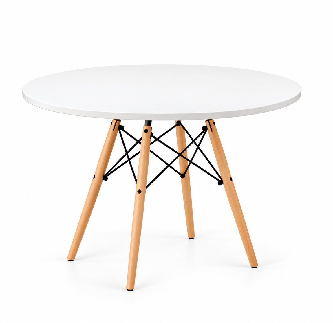 Mesa de Jantar Eiffel Charles Eames DKR Pé Palito 80cm Branca