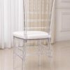 Cadeira Tiffany Cristal Transparente com Assento Estofado Branco - Imagem 3