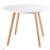Mesa De Jantar Redonda Leda 80cm Branca